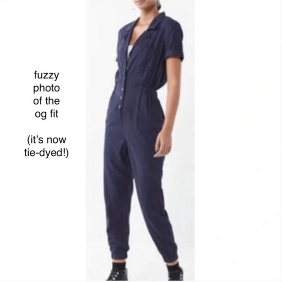 *One of a kind* Urban Outfitters Lucy Collared Button-Front Jumpsuit - Picture 12 of 12